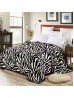 Zebra Stripe Print Embroidered Microfiber Soft Printed Flannel Blanket (with gift packaging) 